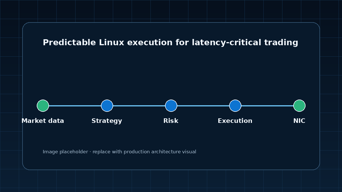 HFTKernel trading path from market data through strategy, risk, execution, and the network interface.